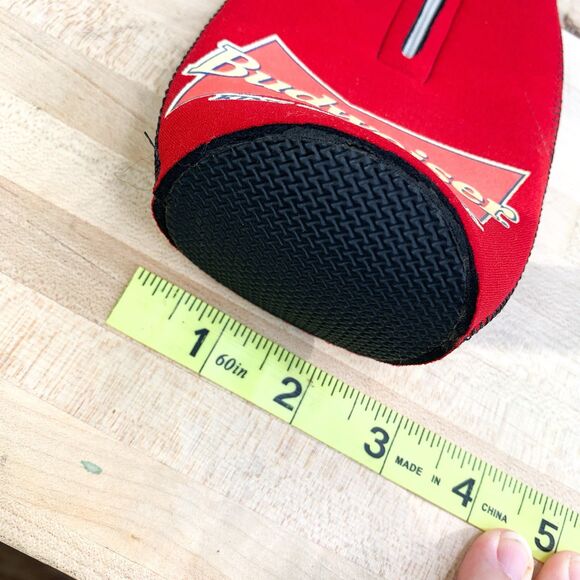 Vintage 1995 Budweiser Logo Beer Bottle Zipper Koozie Collectible with Tag - Picture 8 of 8